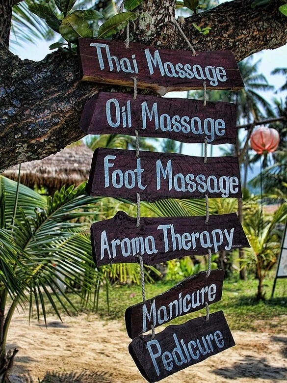 panneaux types de massage en Thaïlande